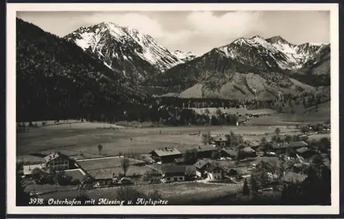 AK Osterhofen, Miesing, Aiplspitze, Dorfansicht, Alpenpanorama