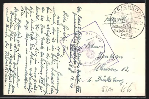 AK Payerbach, Ortsansicht mit Bergpanorama