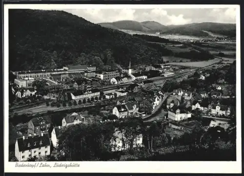 AK Biedenkopf /Lahn-Ludwigshütte, Totalansicht aus der Vogelschau
