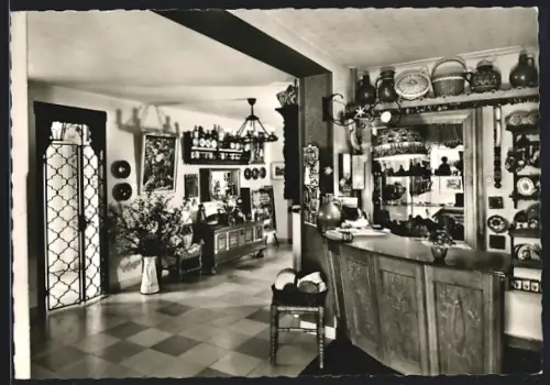 AK Erdhausen /Hessen, Gasthof Künstlerhaus Lenz, Empfang