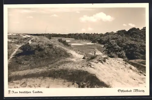 AK Müritz /Ostsee, Partie in den Dünen