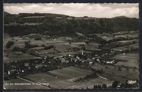 AK Au / Rosenheim, Gesamtansicht mit Auerberg, Fliegeraufnahme