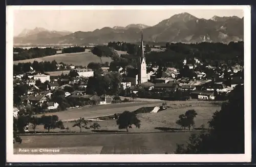AK Prien am Chiemsee, Totalansicht aus der Vogelschau