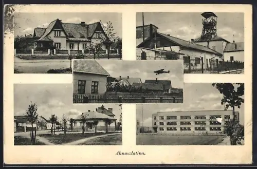 AK Aknaszlatina, Látkép, Utcarészlet