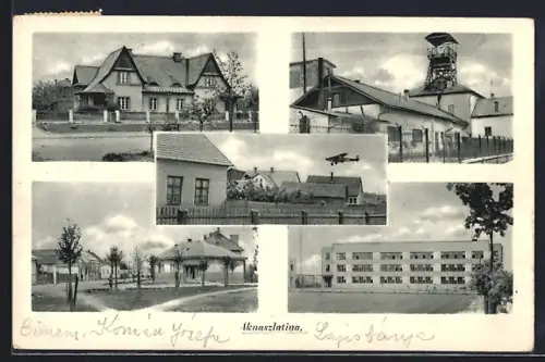 AK Aknaszlatina, Látkép, Utca