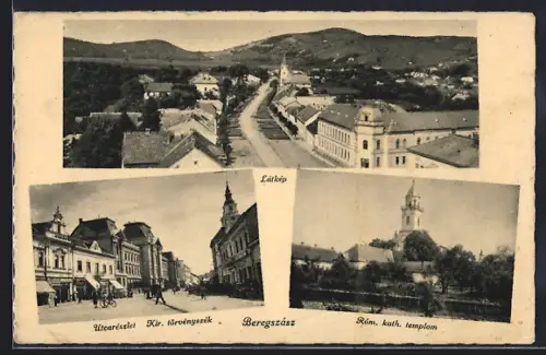 AK Beregszasz, Latkep, Utcareszlet / Kir. Törvenyszek, Latkep