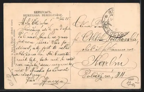 AK Beregsas, Kirche, Häuser und Umgebung