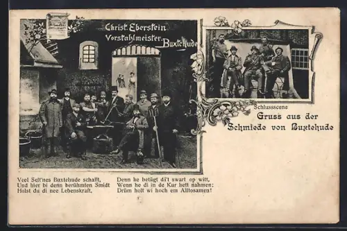 AK Buxtehude, Schmiede von Christ. Eberstein, Vorstahlsmeister, Schlussszene