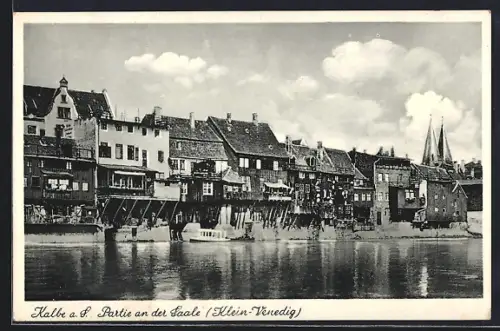 AK Kalbe / Saale, Partie an Klein-Venedig