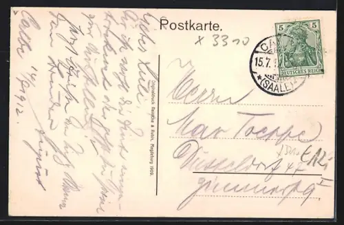 AK Calbe a. S., Partie an der Saale