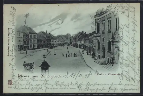 AK Schönebeck / Elbe, Markt, Elbstrasse