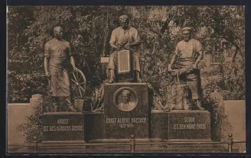 AK Zeitz, Denkmal der Arbeit, Ernst Albert Naether, Arbeit ist des Bürgers Zierde, Segen ist der Mühe Preis