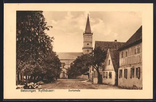 AK Bennungen Kyffhäuser, Dorfstrasse, Kirche