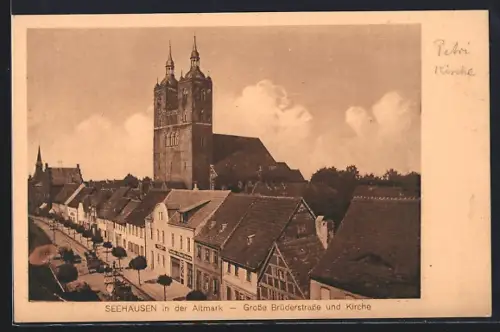 AK Seehausen in der Altmark, Grosse Brüderstrasse, Kirche