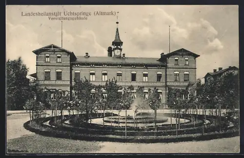 AK Uchtspringe /Altmark, Landesheilanstalt, Verwaltungsgebäude