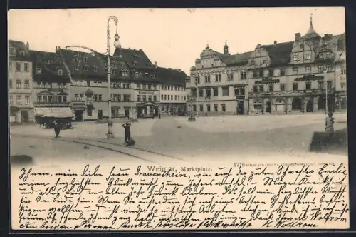 AK Weimar / Thüringen, Marktplatz