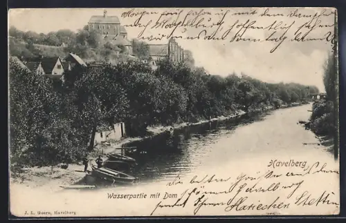 AK Havelberg, Wasserpartie mit Dom