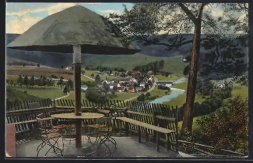 AK Hennersdorf bei Augustusburg, Blick vom Kunnerstein