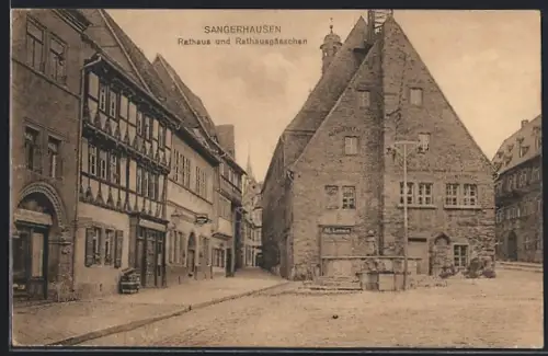 AK Sangerhausen, Rathaus, Rathausgässchen