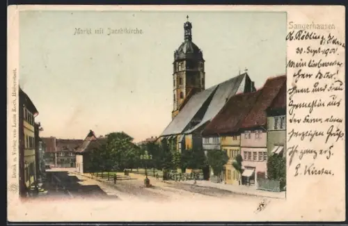 AK Sangerhausen, Markt, Jacobikirche