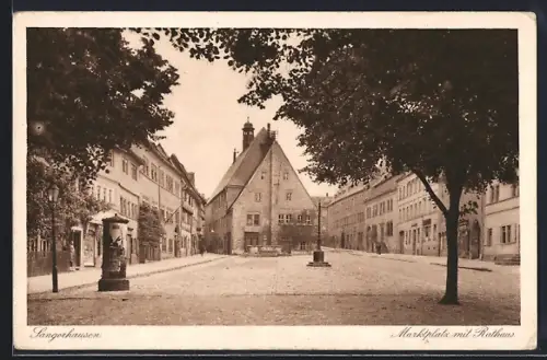 AK Sangerhausen, Marktplatz, Rathaus