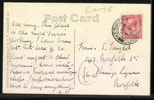 AK Keswick, The Market Place and Town Hall