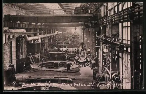 AK Barrow-in-Furness, Gun Mt. erecting pits, Messrs Vickers, Ltd.