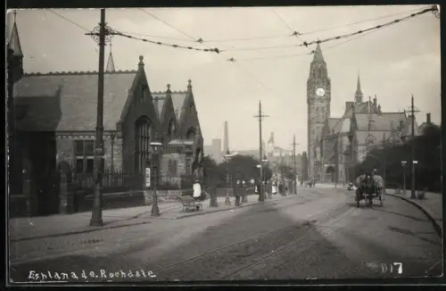 AK Rochdale, Esplanade with tramway tracks