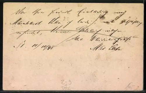 AK Stuttgart, Private Stadtpost, Ganzsache