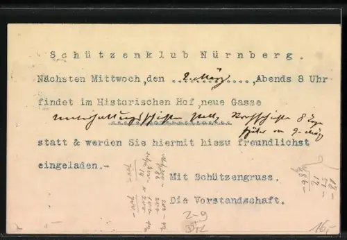 AK Nürnberg, Courier-Karte, Ganzsache, Private Stadtpost