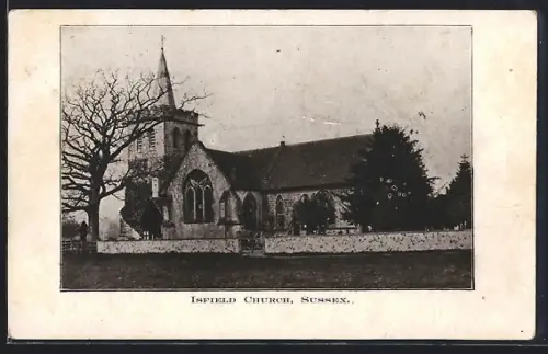 AK Isfield /Sussex, Isfield Church, total view