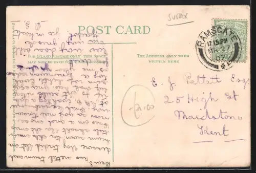 AK Horsham, View of the city from Denne Hill