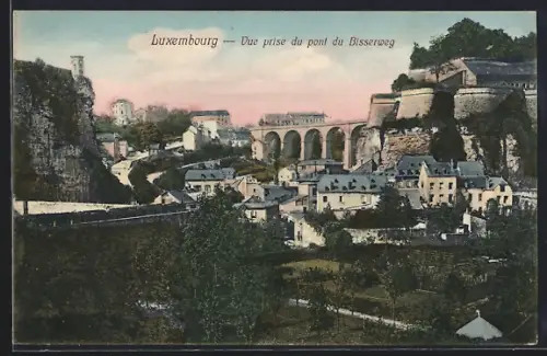 AK Luxembourg, Vue prise du pont du Bisserweg