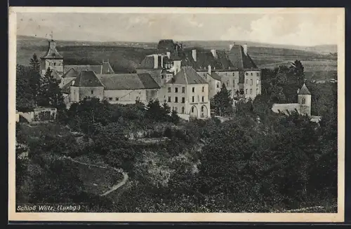 AK Wilz, Schloss Wiltz aus der Vogelschau