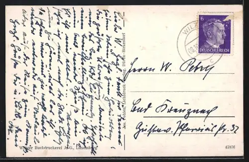 AK Wilz, Schloss Wiltz aus der Vogelschau