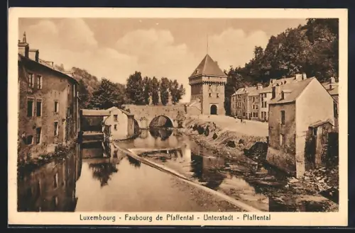 AK Luxembourg, Faubourg de Pfaffenthal, Unterstadt Pfaffental