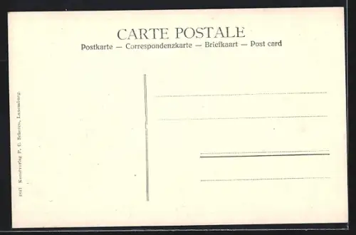 AK Luxembourg, Gesamtansicht mit Viadukt aus der Vogelschau