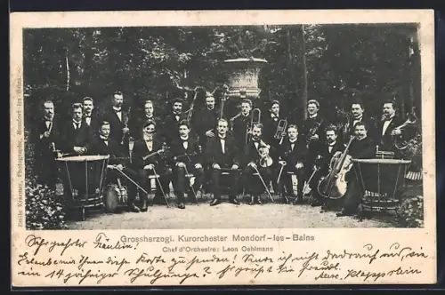 AK Mondorf-les-Bains, Grossherzogl. Kurorchester, Chef d`Orchestre Leon Oehlmann