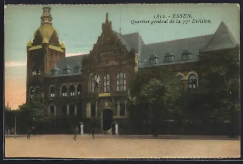 AK Essen / Ruhr, Quartier général der 77. Division