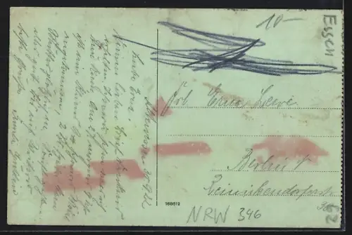 AK Essen / Ruhr, Partie am Justizgebäude