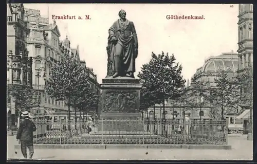 AK Frankfurt a. M., Göthedenkmal
