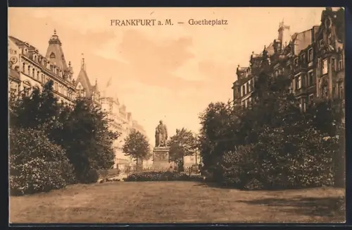 AK Frankfurt a. M., Goetheplatz