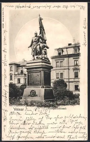 AK Weimar / Thüringen, Kriegerdenkmal