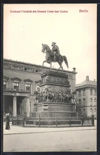 AK Berlin, Denkmal Friedrich des Grossen Unter den Linden