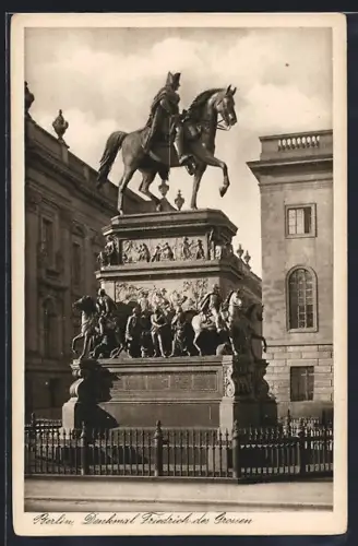 AK Berlin, Denkmal Friedrich des Grossen