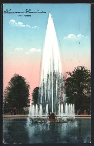 AK Hannover-Herrenhausen, Grosse Fontäne