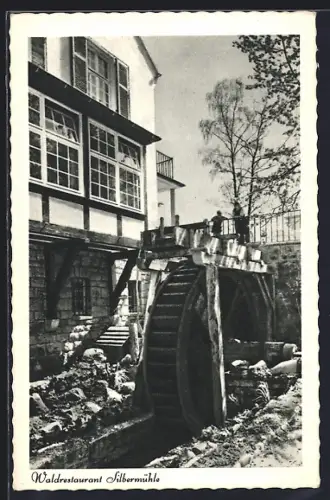 AK Leopoldstal i. L., Waldrestaurant Silbermühle, Wasserrad