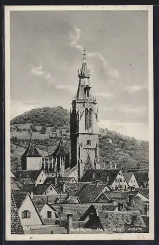 AK Reutlingen, Marienkirche, Achalm