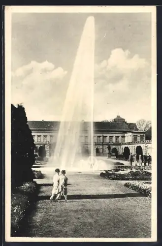 AK Hannover, Schloss Herrenhausen, Grosser Garten, Fontäne