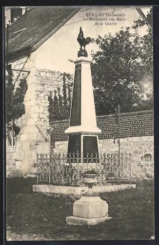 AK Rumigny /Ardennes, Le Monument aux Morts de la Guerre